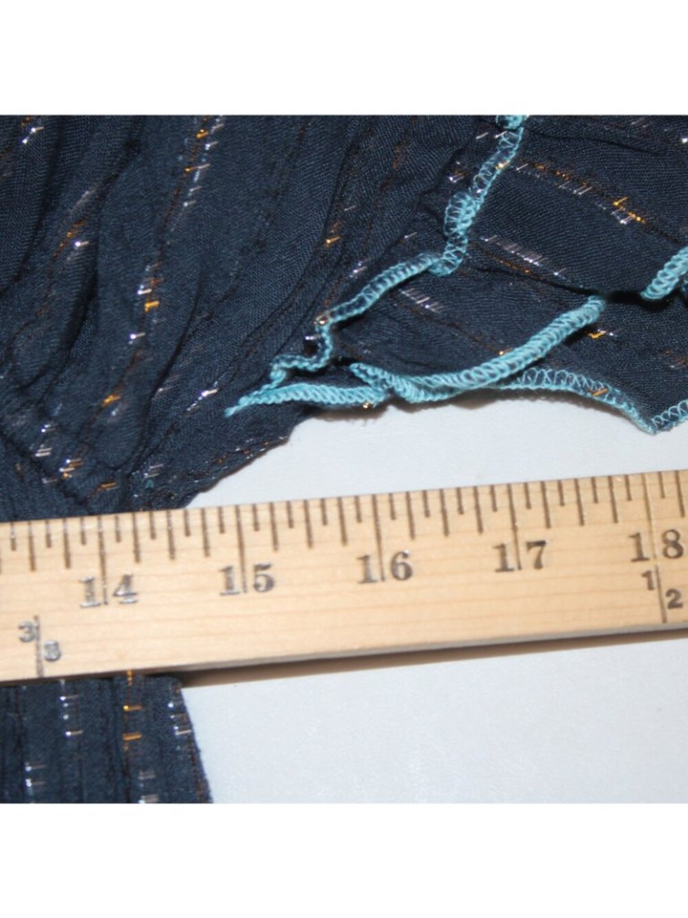 Palak Dress NEW Moda Polak Sz Free Size Navy Blue Embroid Sequin 100% Viscose - Picture 10 of 10